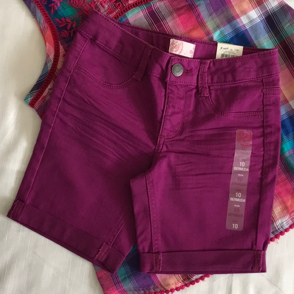 SO GIRLS SIZE 10 ADD WAIST BERMUDA SHORTS